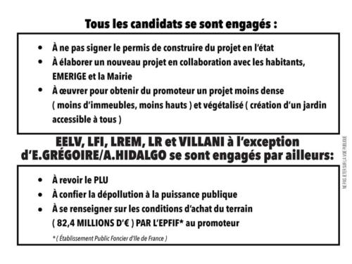 point au 8 mars sur les engagements